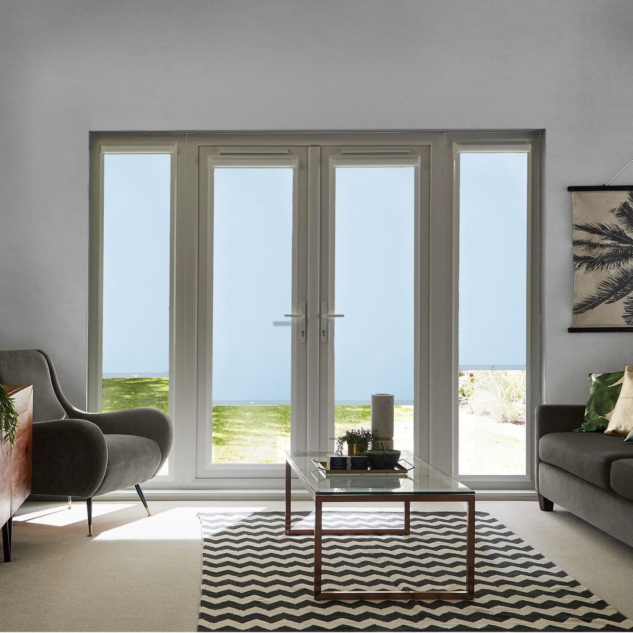 Cordova Blue Perfect Fit Roller blind