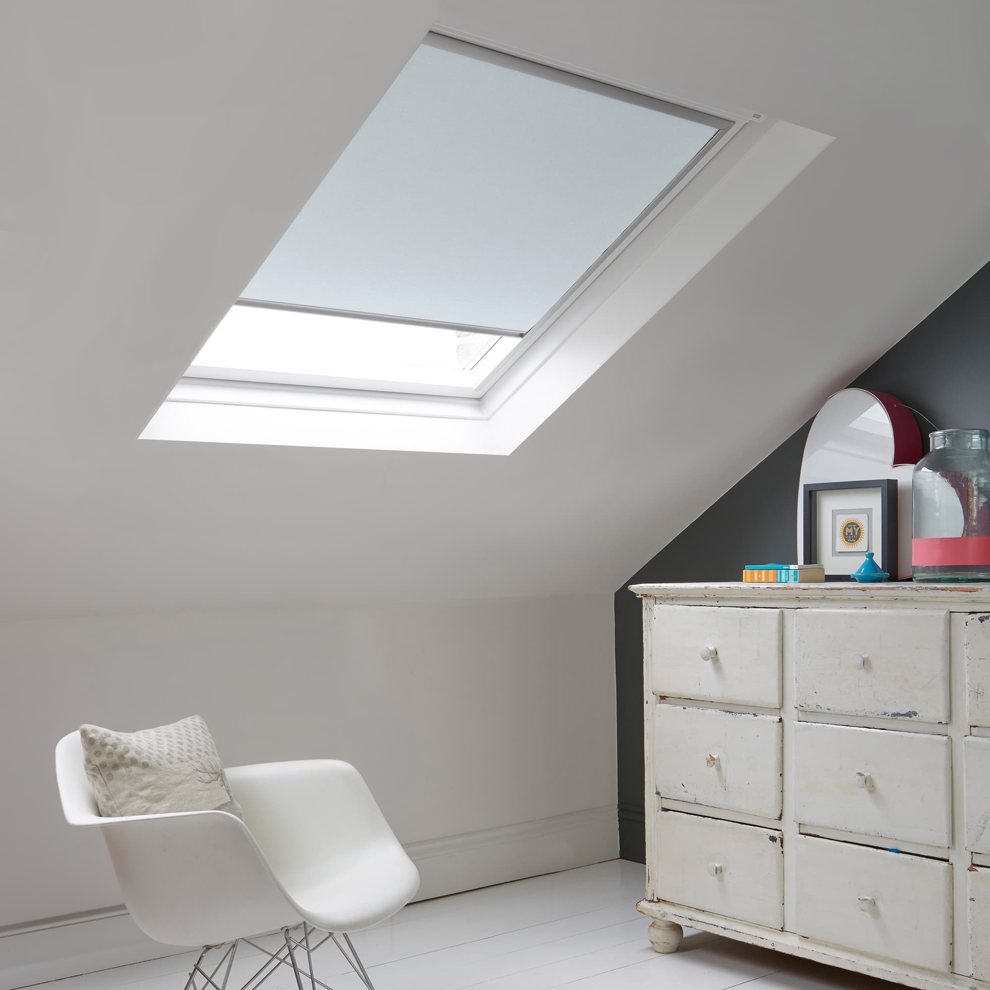Azure Powder Blue Skylight Roller Blind