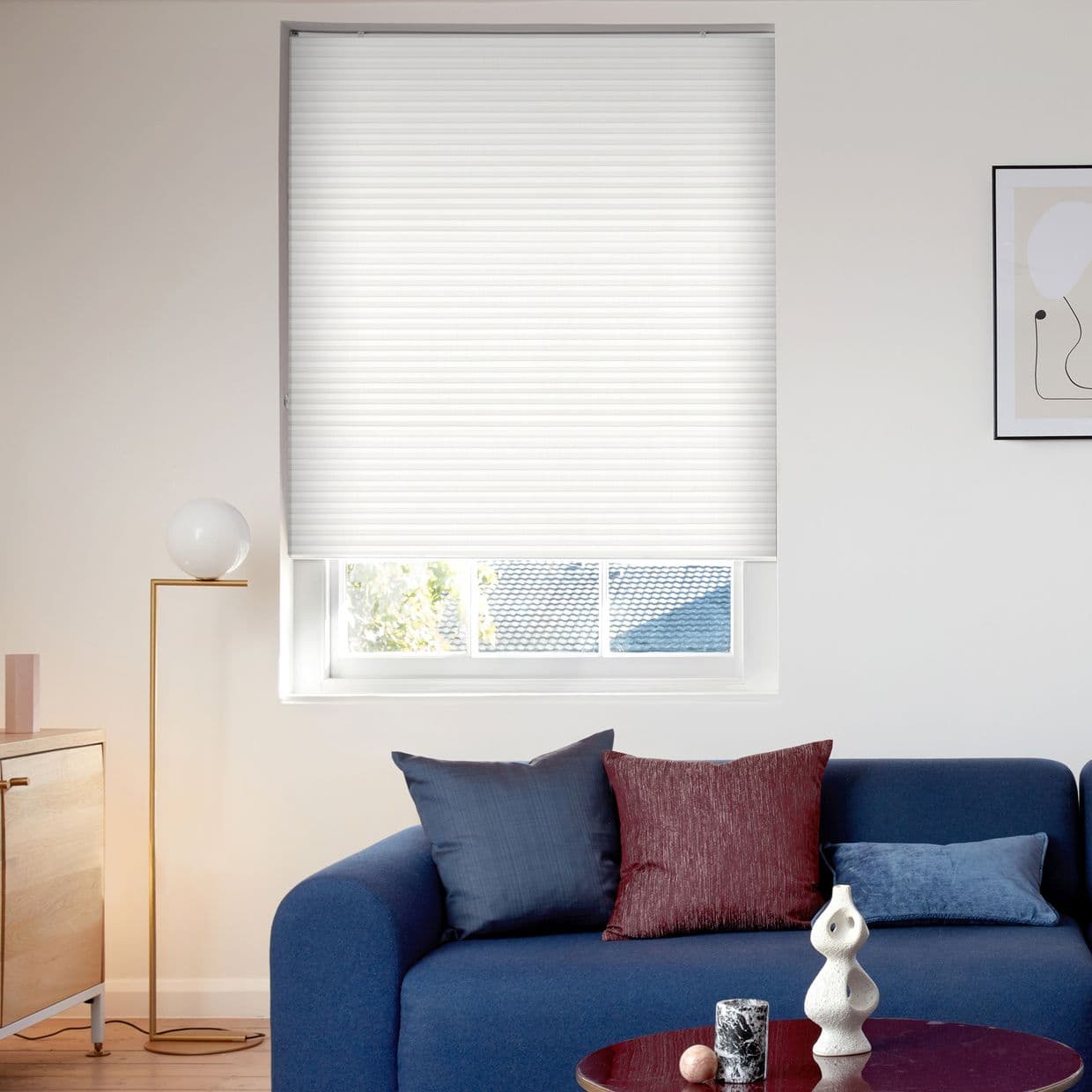 Duette Alabaster Pleated blind