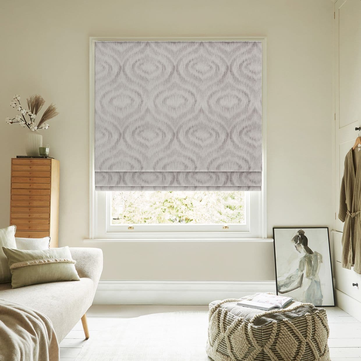 Tranquil Ash Roman Blind