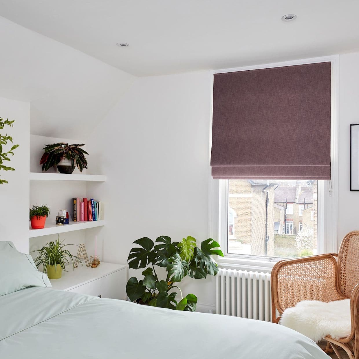 Boheme Plum Roman blind