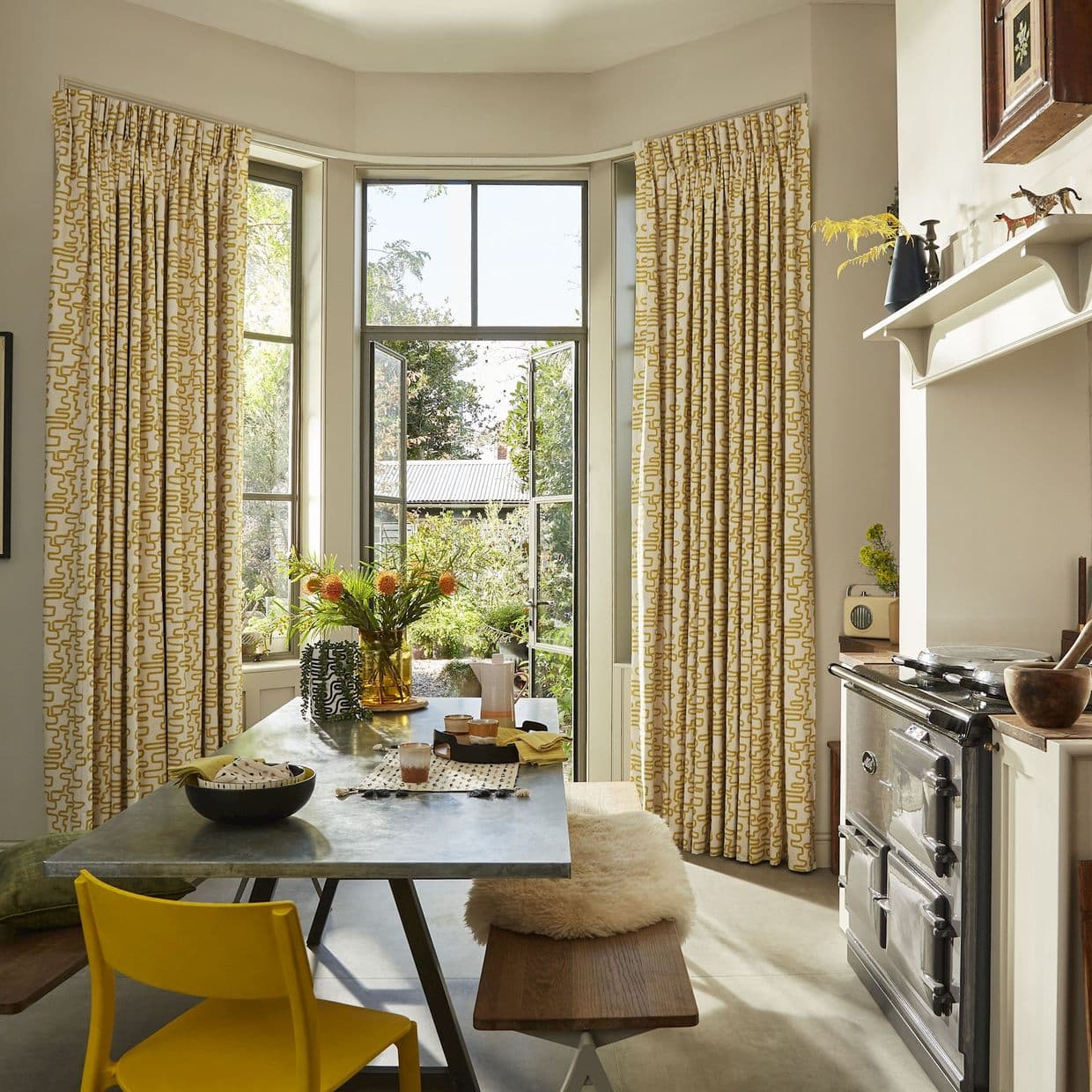 Wirl Chartreuse Curtain