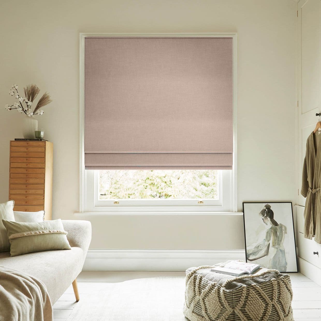 Serene Mauve Roman Blind