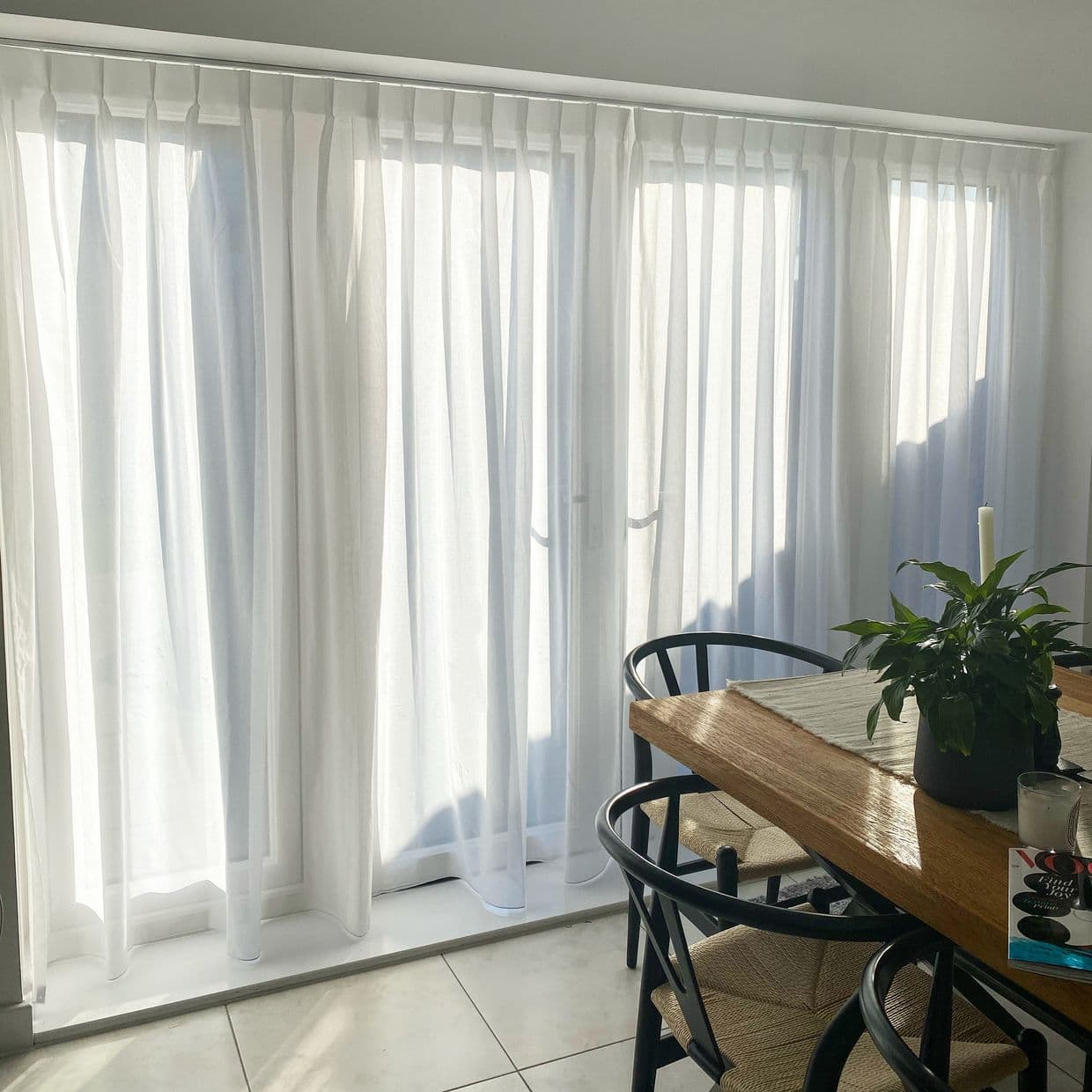 Astro Cream Voile Curtain