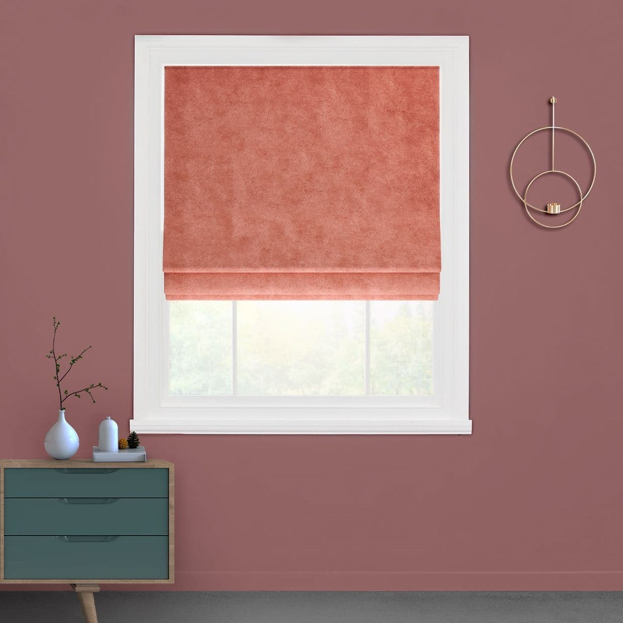 Lyon Coral Roman Blind