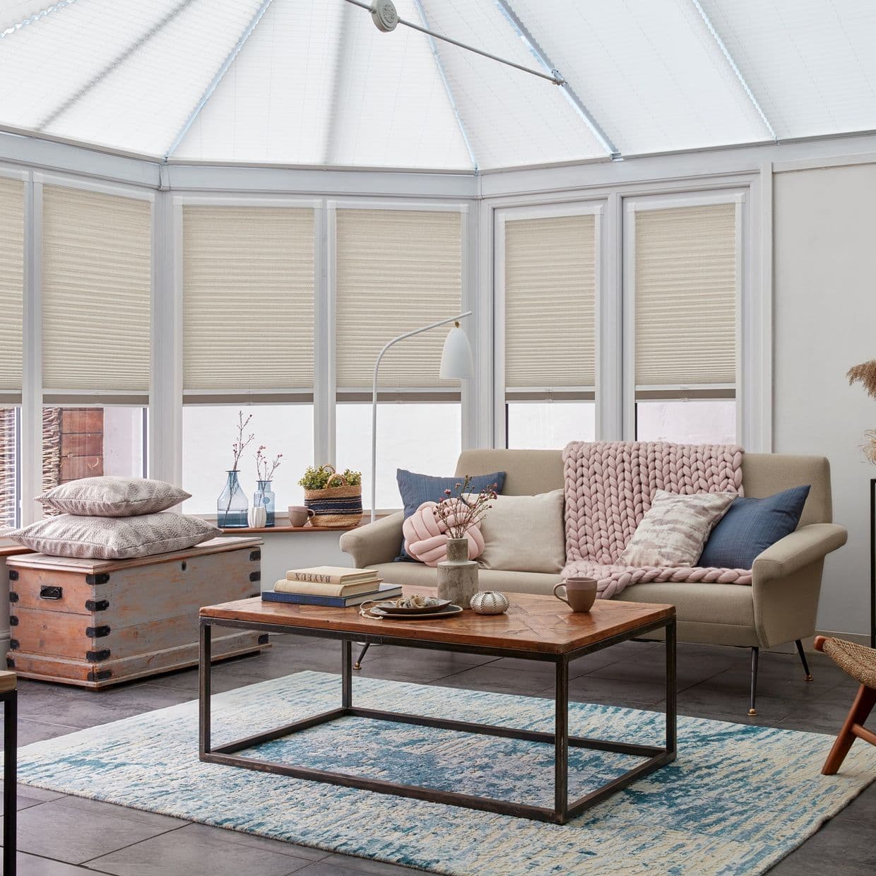 Sasso Terracotta Conservatory Side Pleated Blind