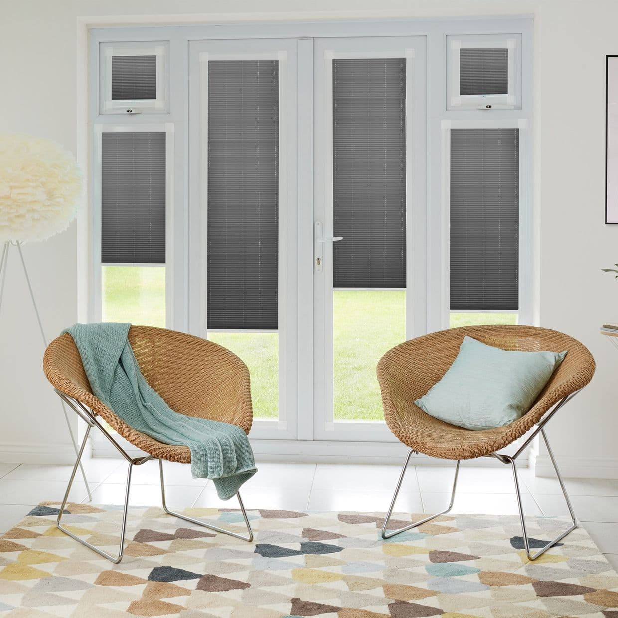 Thermashade Slate Grey Perfect fit Pleated blind