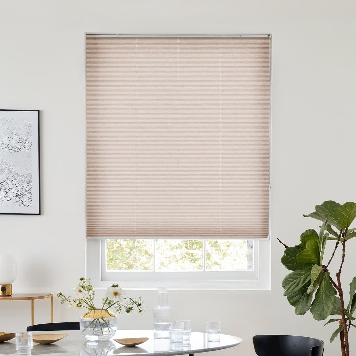 Sparkle Gold Pleated Blind