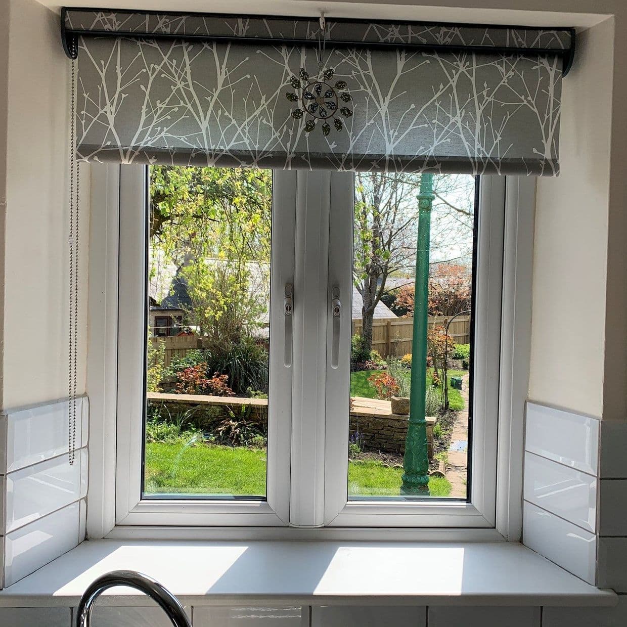 Twigs Grey Roller Blind