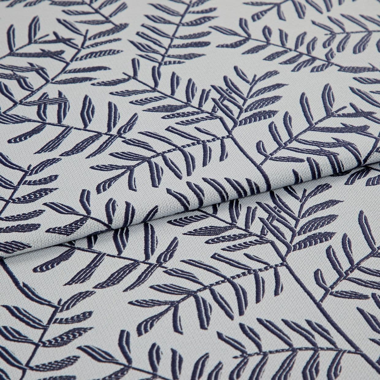 Fronds Navy Curtain