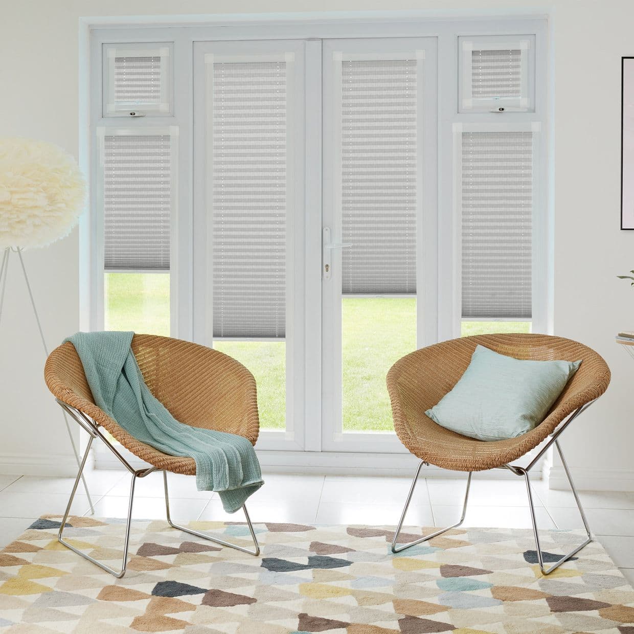 Thermashade Light Grey Perfect fit Pleated blind