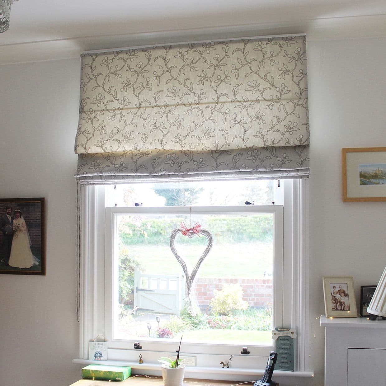 Adhara Silver Birch Roman blind