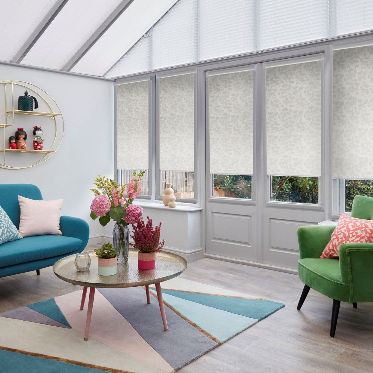 Polly Crimson Conservatory Roller blind