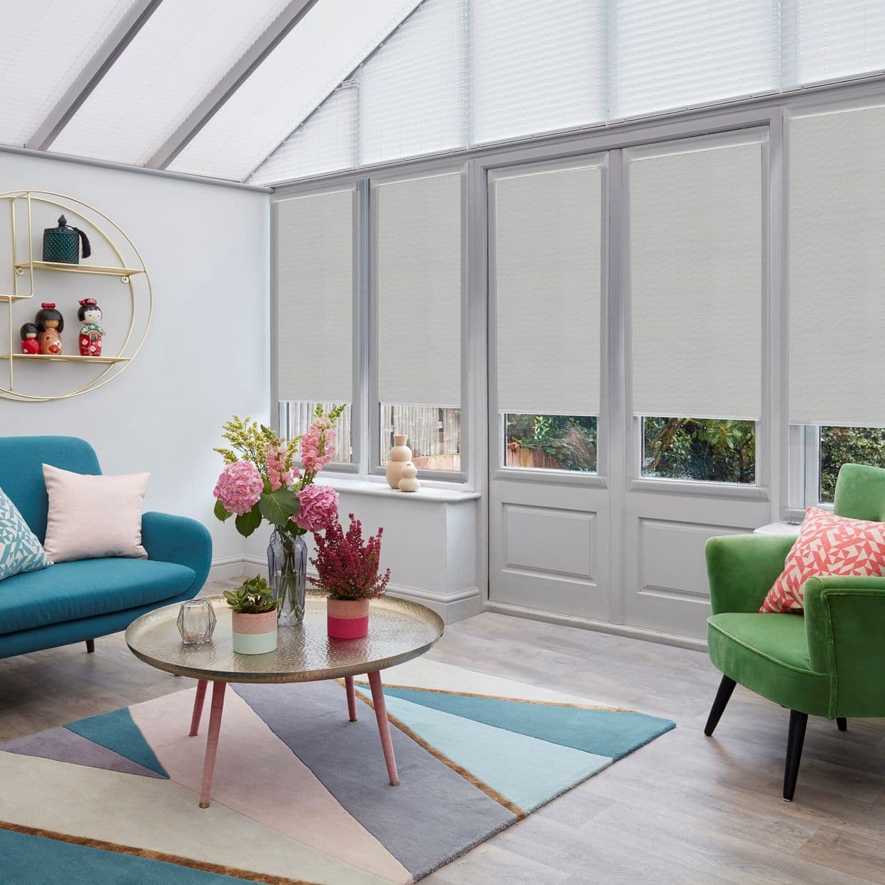 Oslo Blackout Platinum Conservatory Roller blind