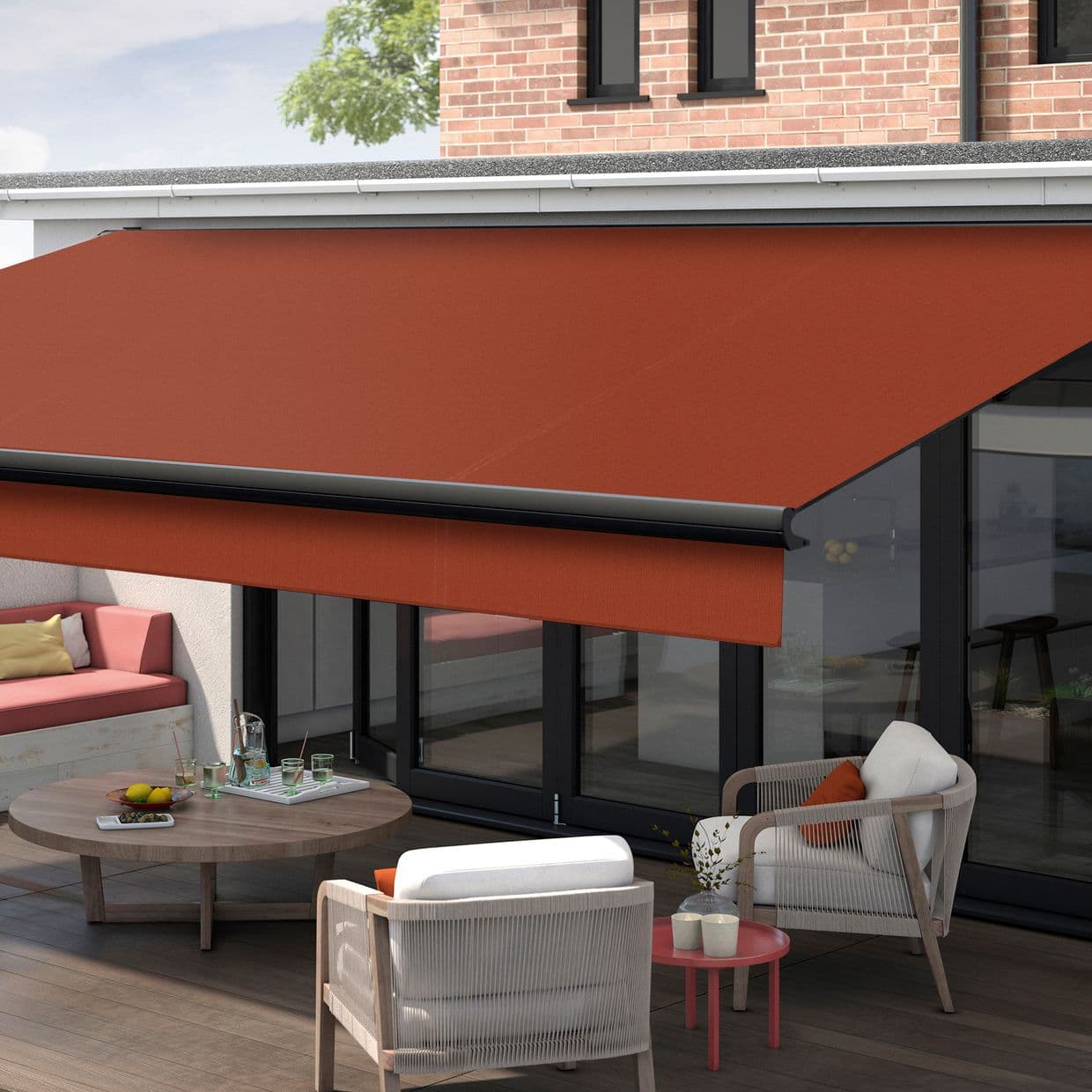 Pique Burnt Clay Awning