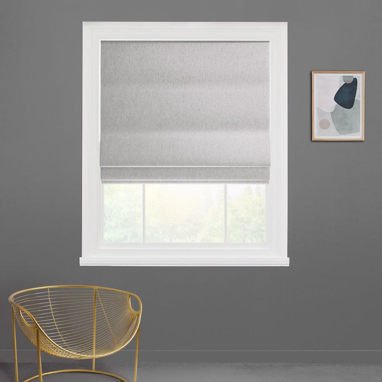 Surface Silver Roman blind