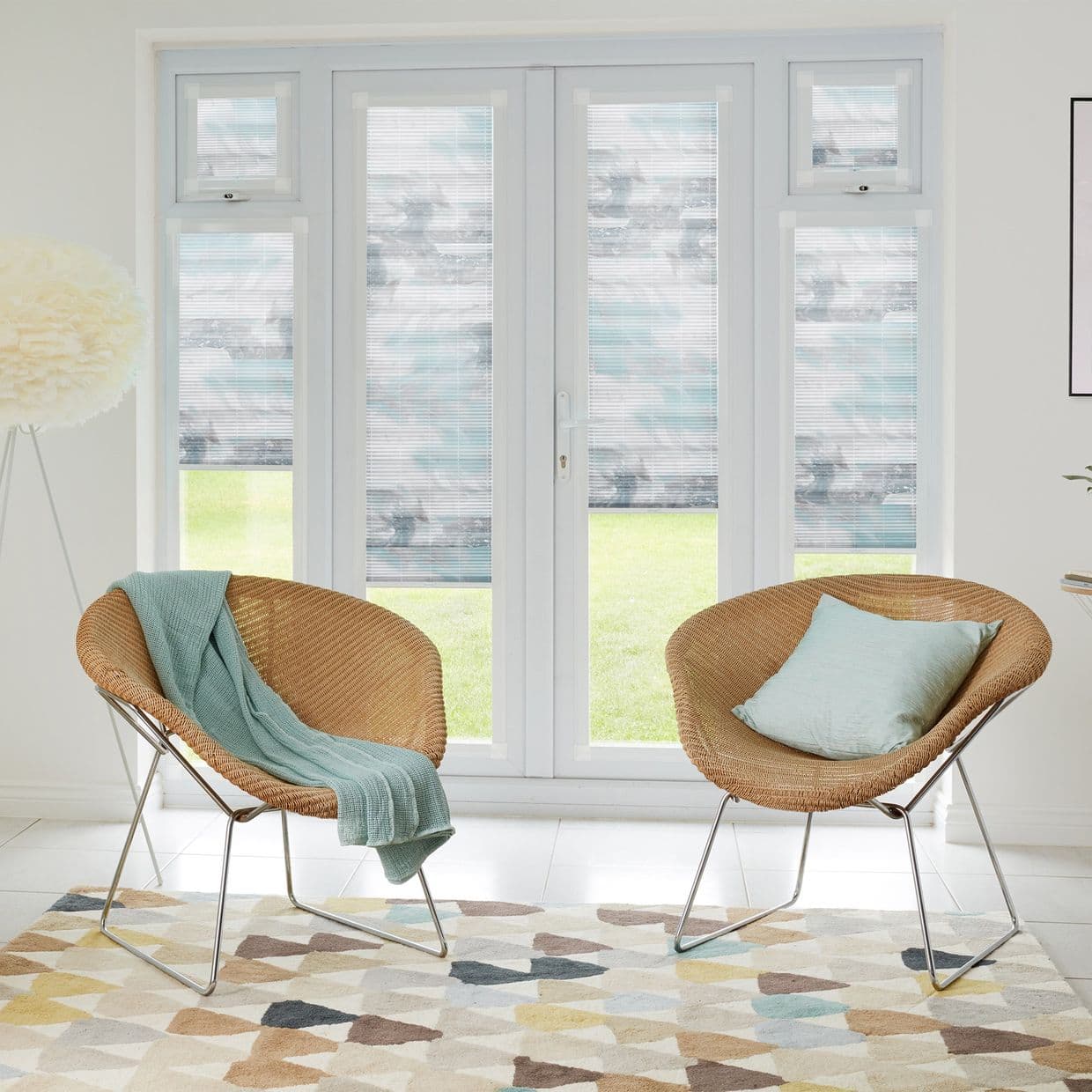 Onyx Grey Blue Perfect fit Pleated blind