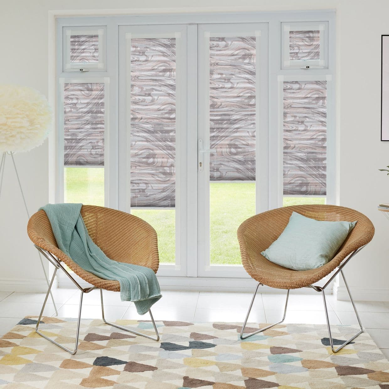 Quartz Pink Grey Perfect fit Pleated blind