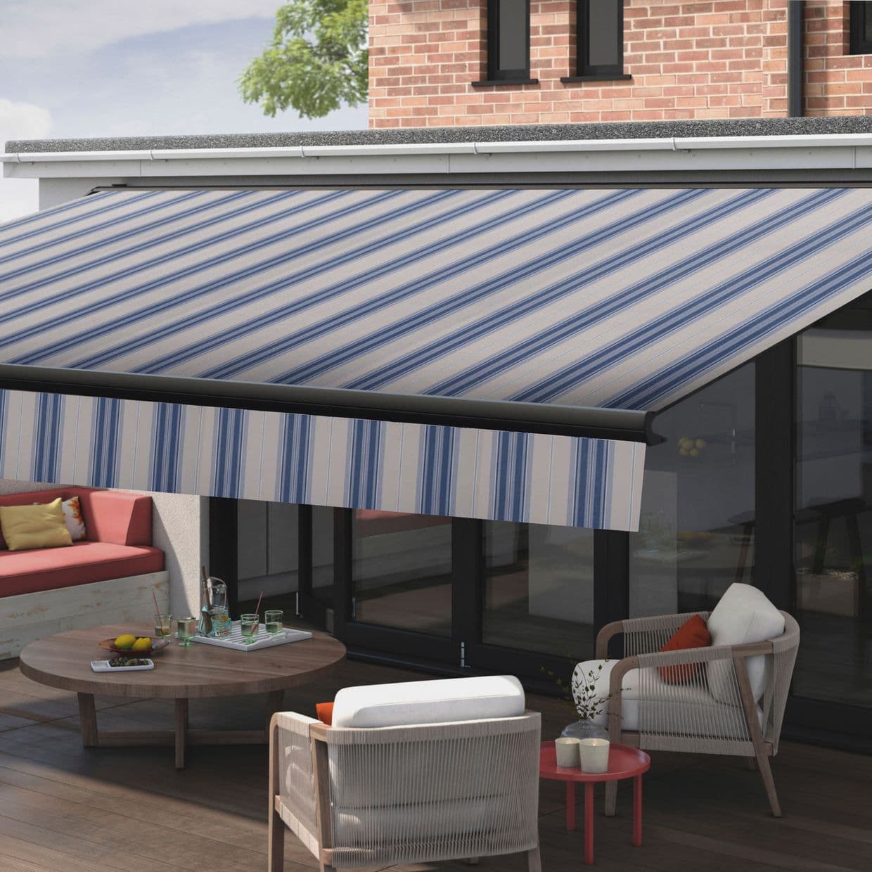 Rome Blue Awning