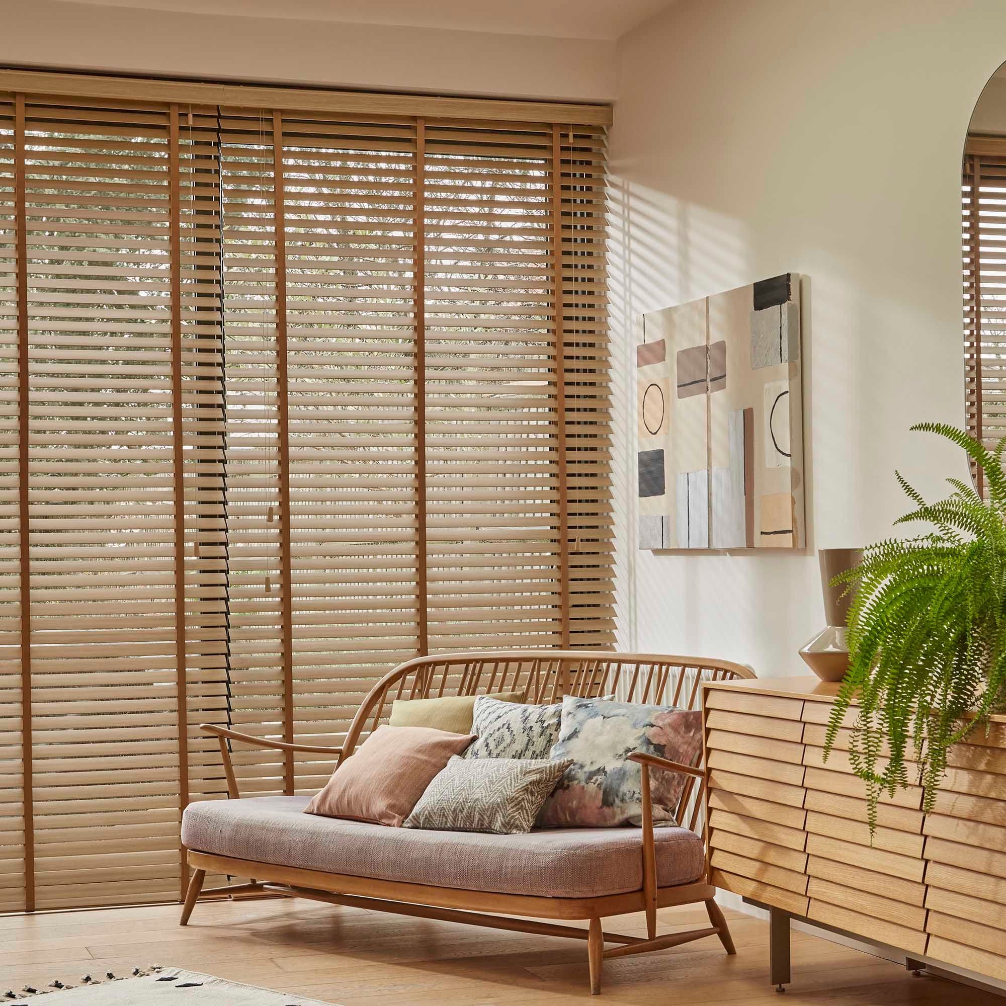 Natural Bamboo Honey Wooden blind