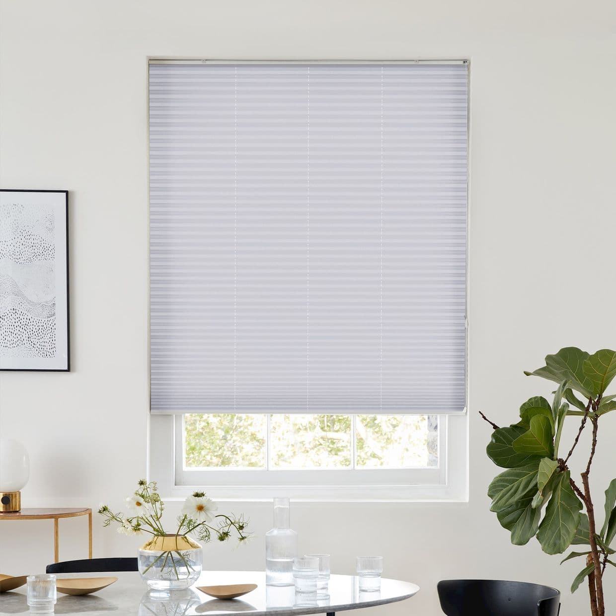 Crush Silver Grey Pleated Blind