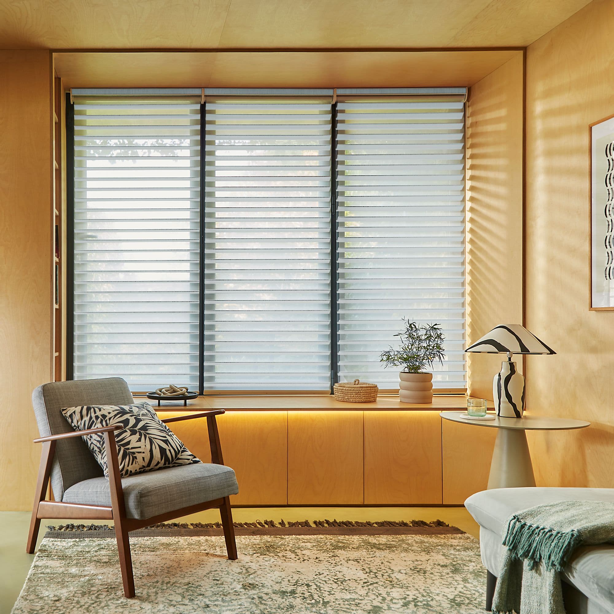 Whisper Pistachio Triple Shade Blind