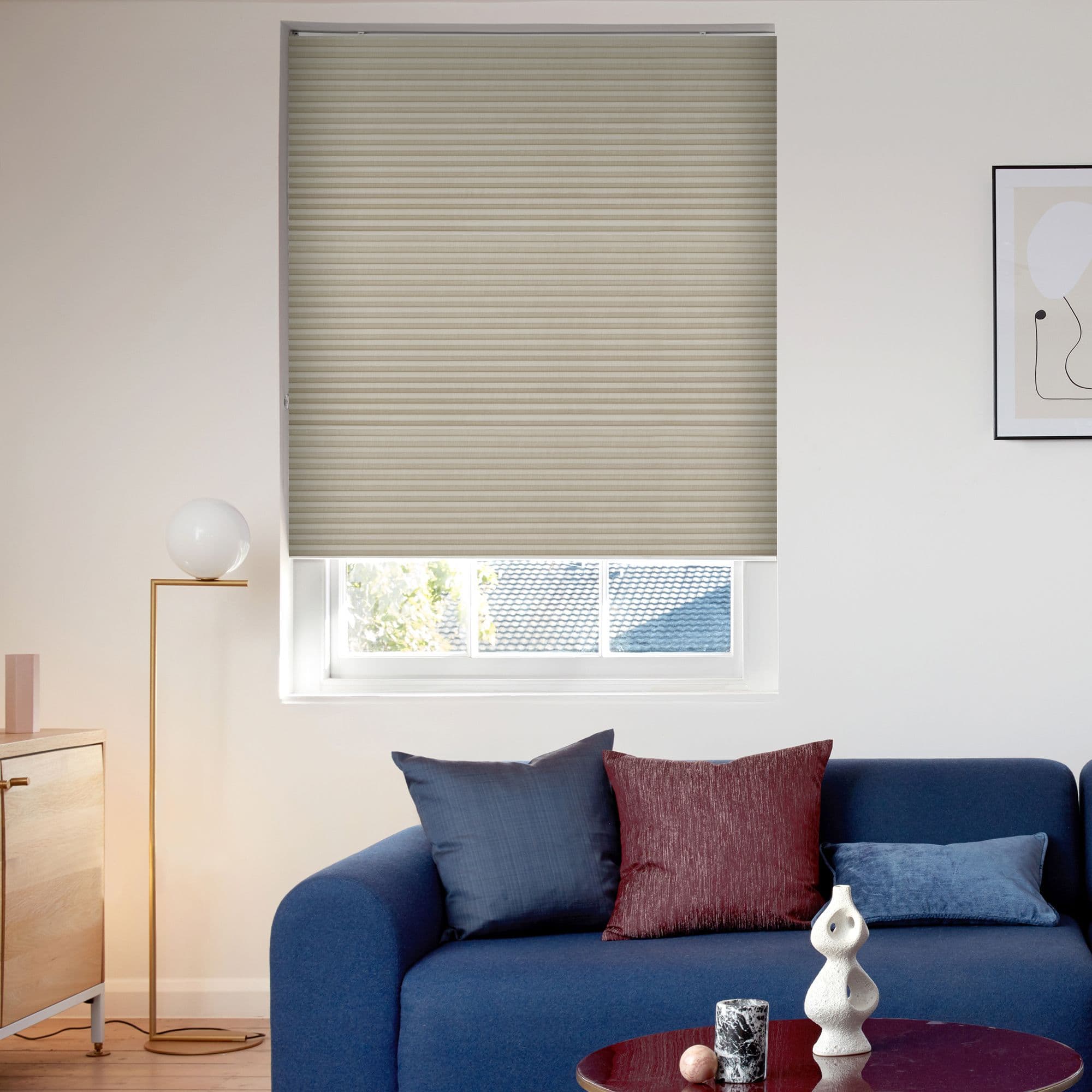 Duette Stone Ochre Pleated blind