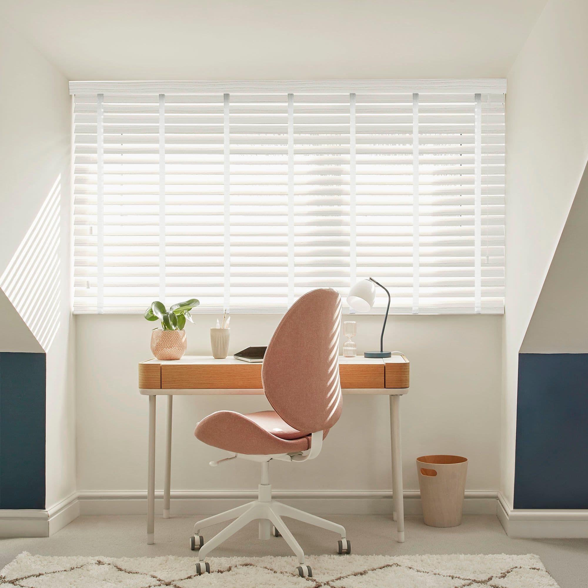 Mirage Chalk White Faux Wood Venetian