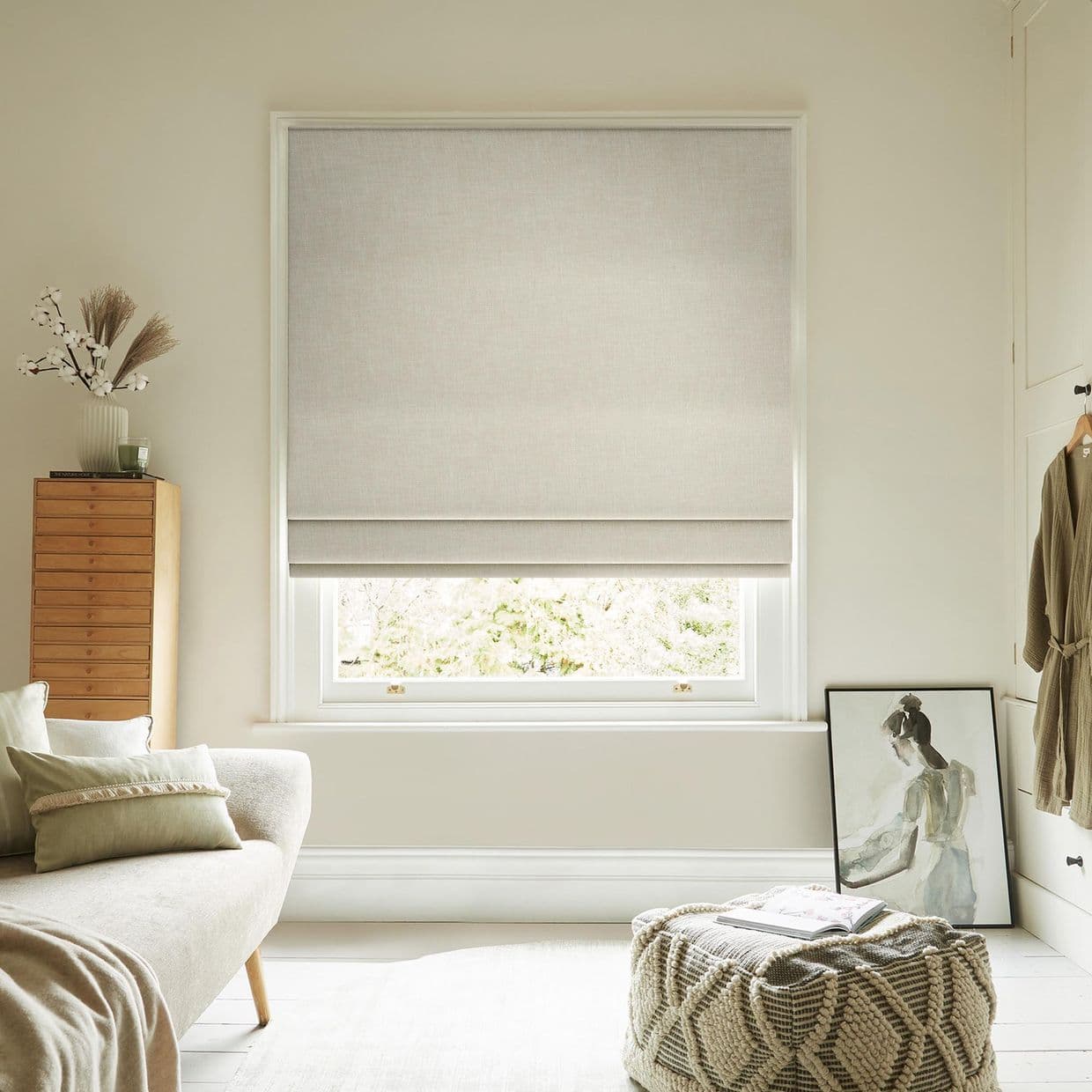 Serene Dove Roman Blind