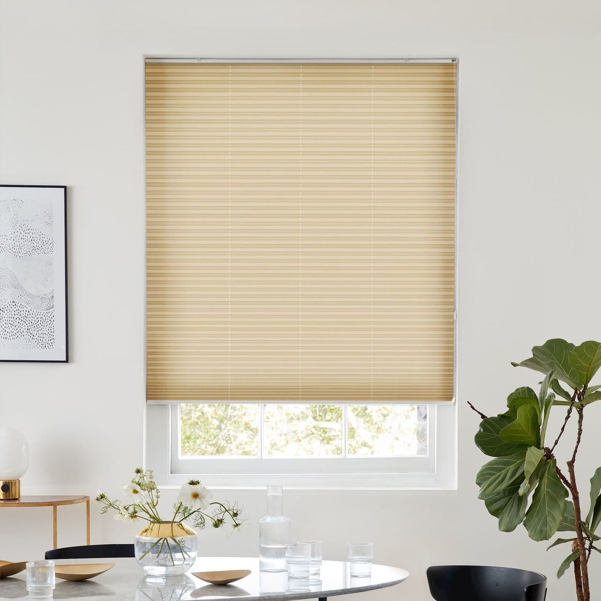 Profusion Champagne Gold Pleated Blind