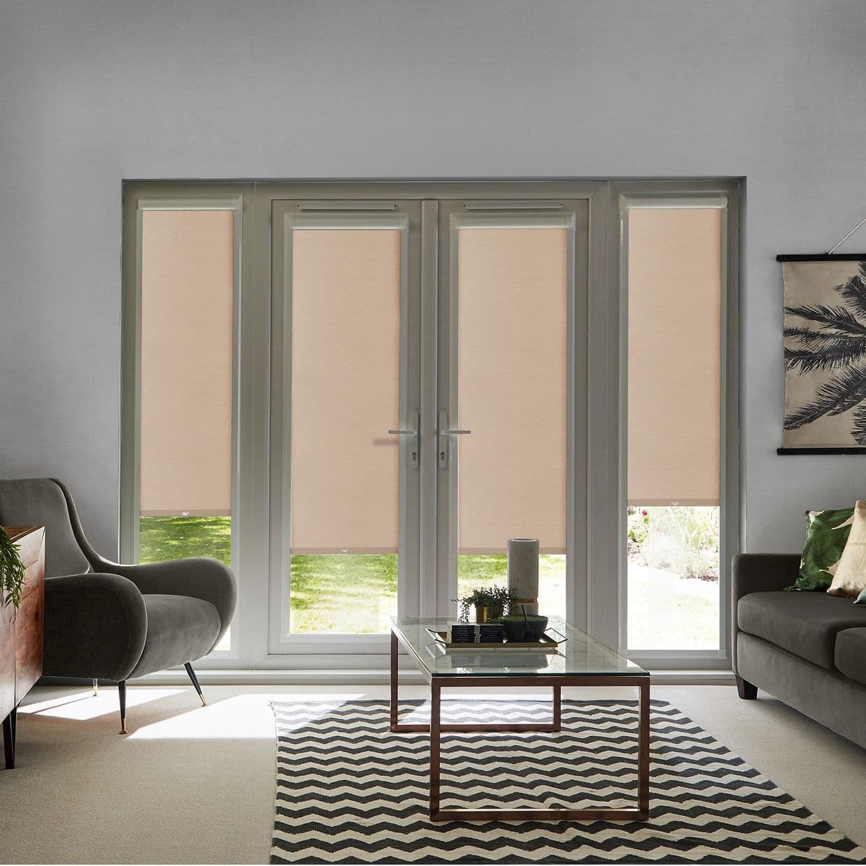 Norfolk Taupe Perfect Fit Roller blind