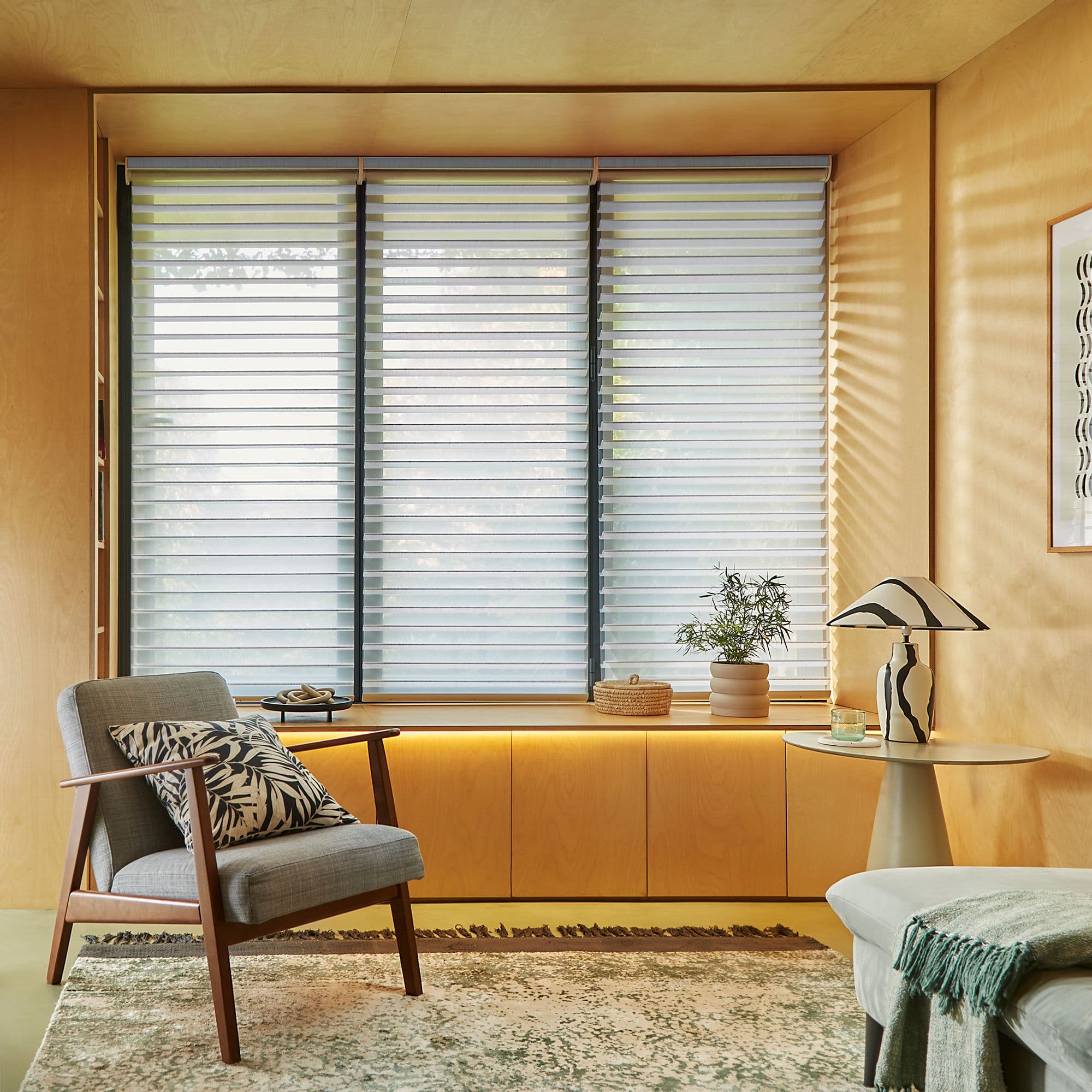 Whisper Denim Triple Shade Blind