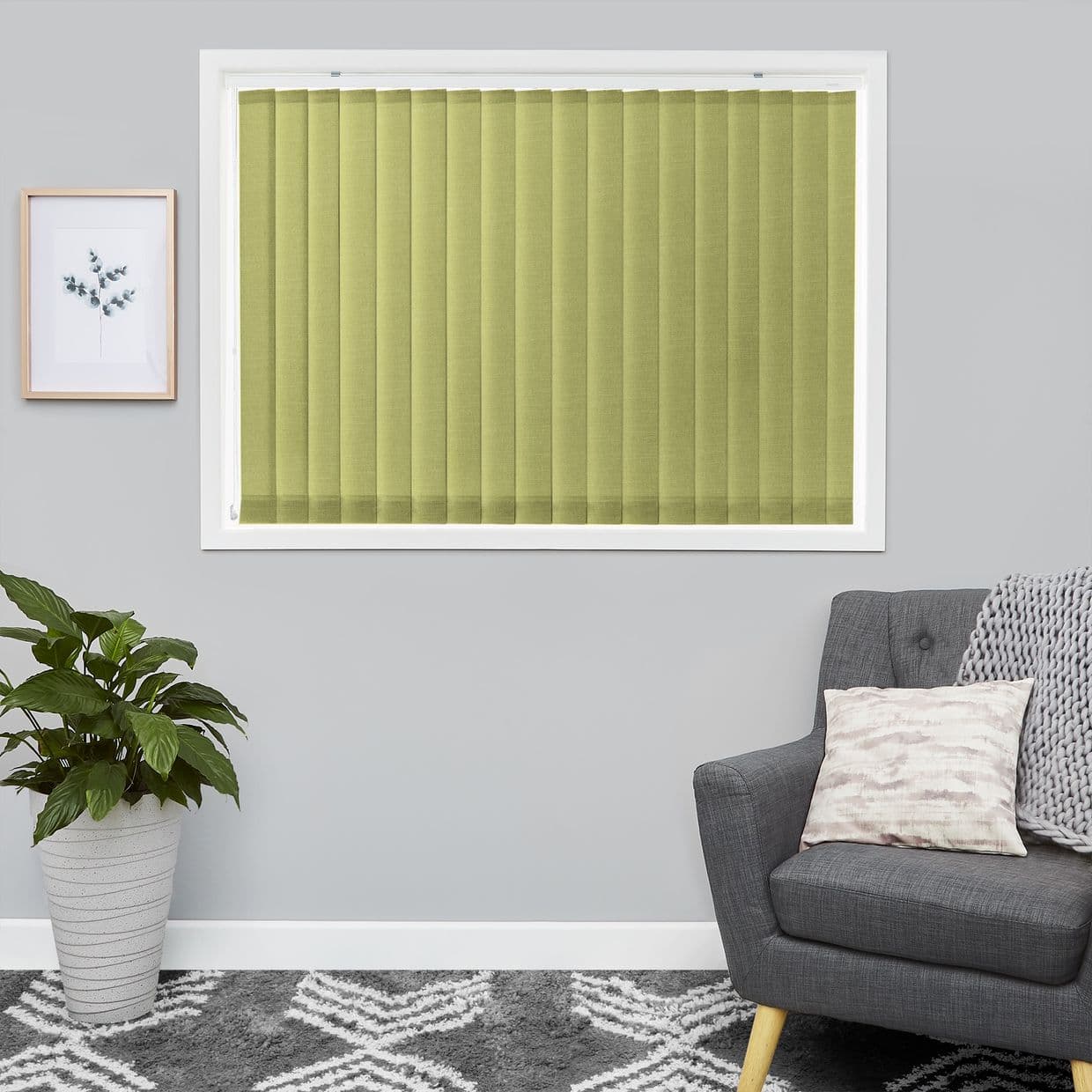 Tresco Rural Green Vertical Blind