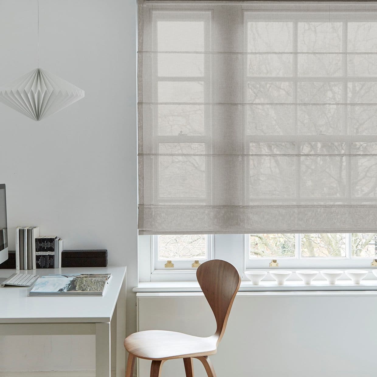 Serenity Linen Voile Roman Blind