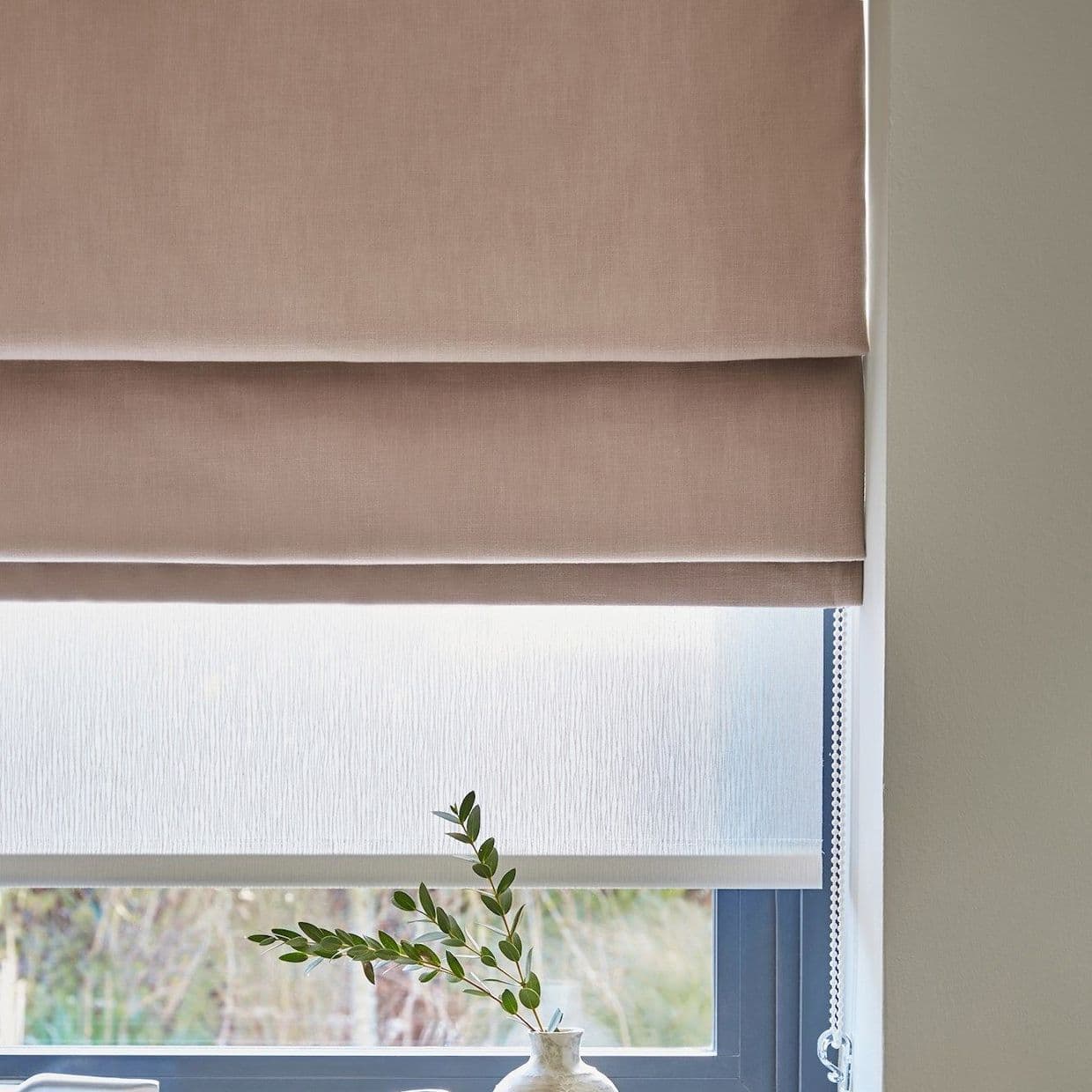 Serene Mauve Roman Blind