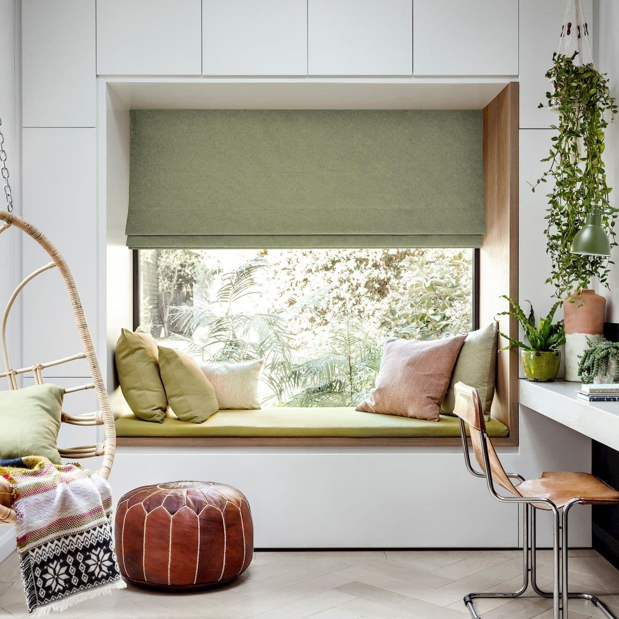 Huxley Moss Roman Blind