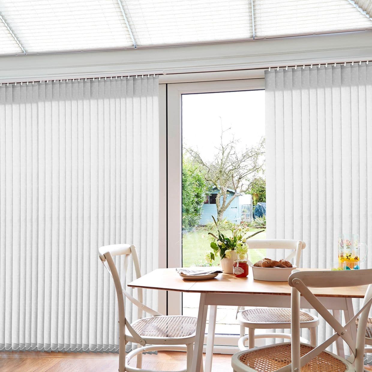 Kimono White Conservatory Vertical Blind