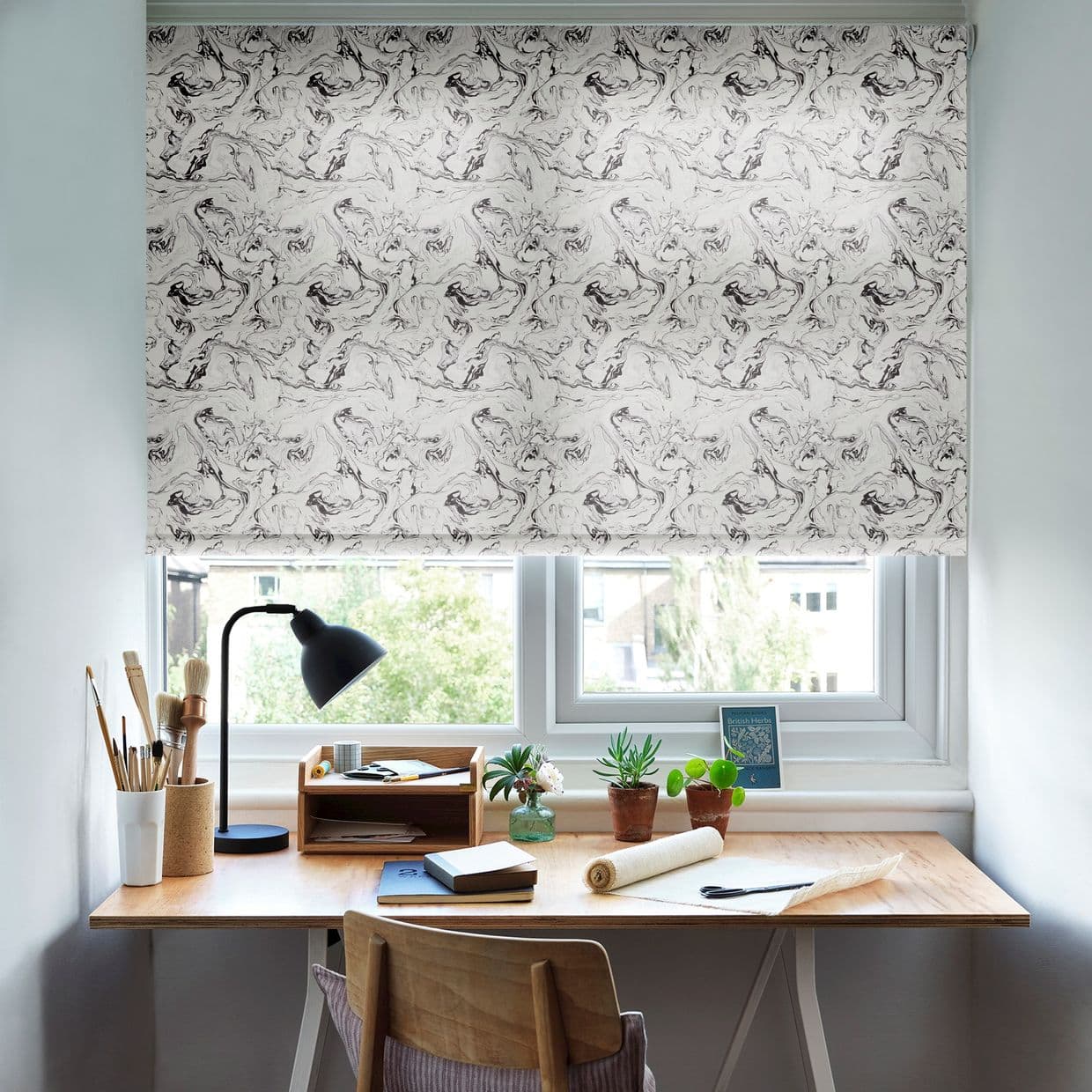 Marble Monochrome Roller Blind