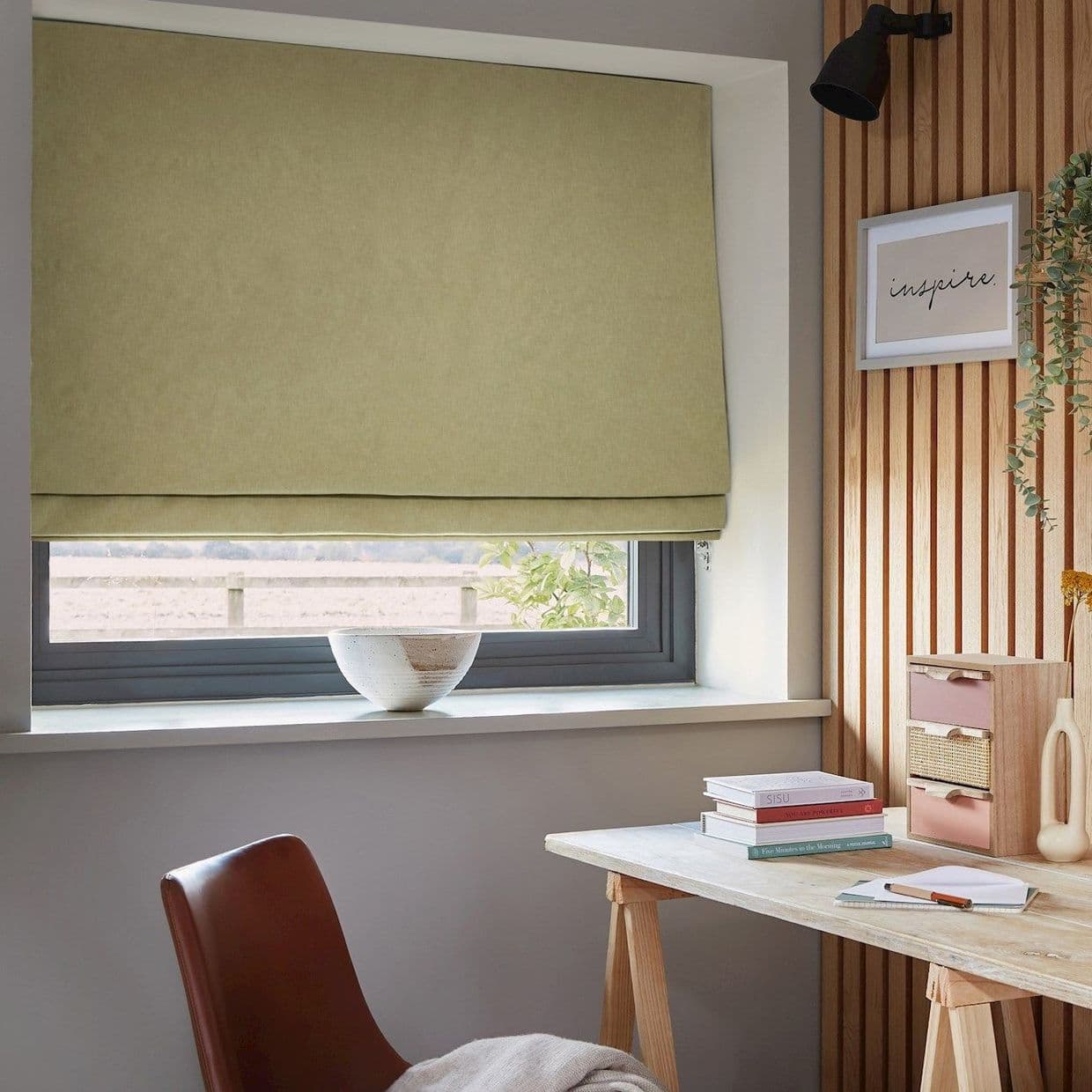 Serene Wasabi Roman Blind