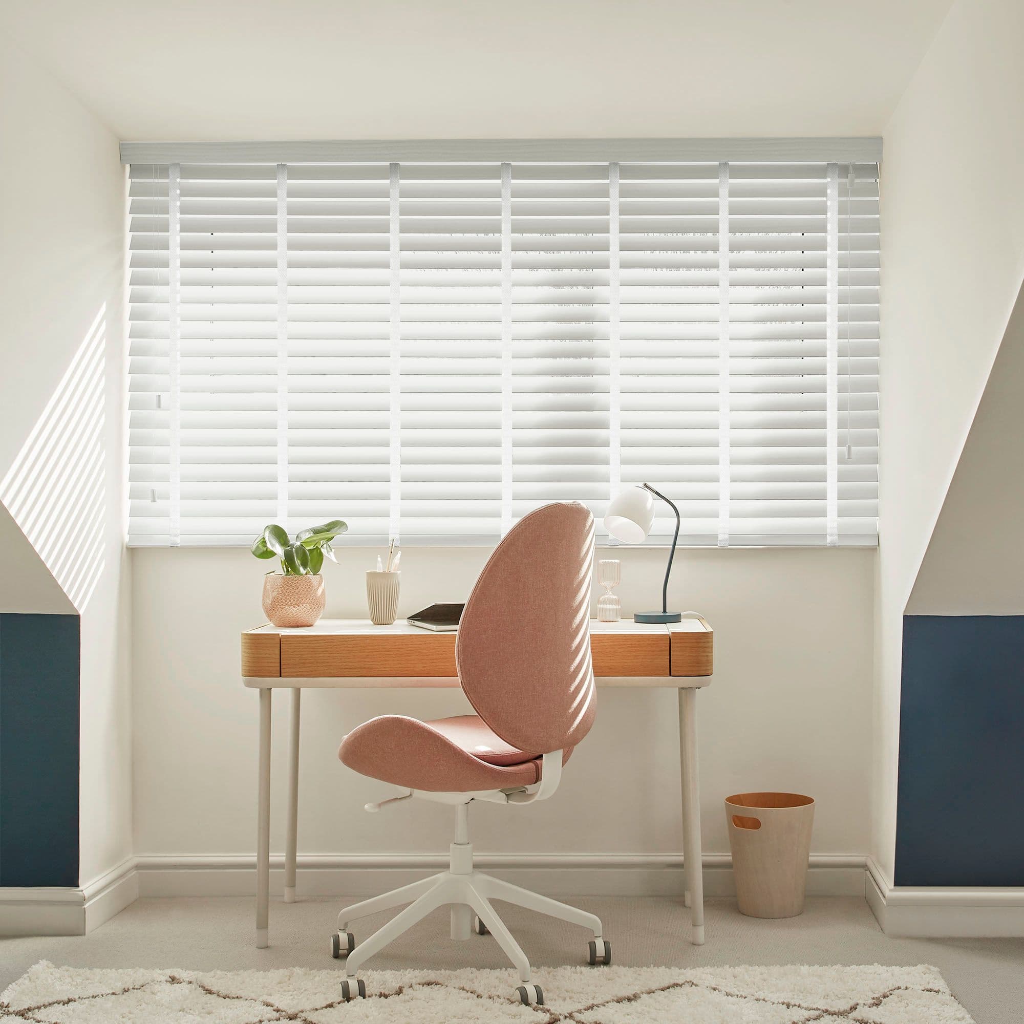 Mirage Milk White Faux Wood Venetian