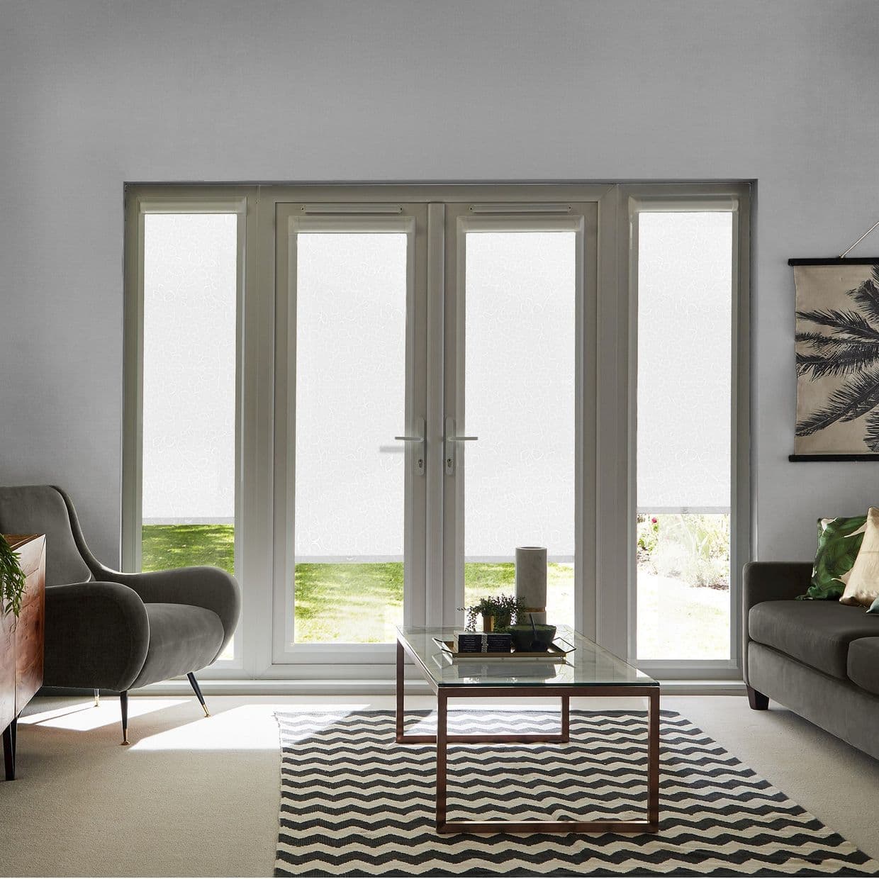 Yasmin White Perfect Fit Roller blind