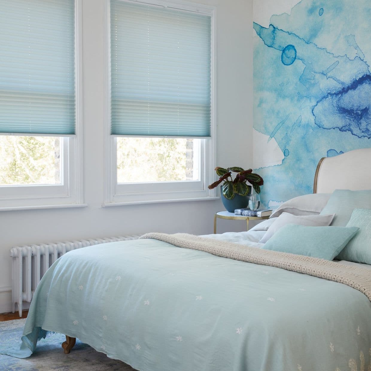 Sasso Blue Pleated Blind