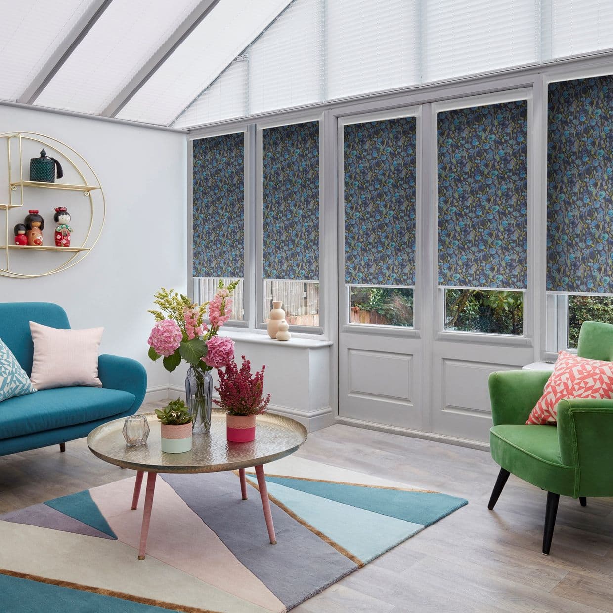 Grace Indigo Conservatory Roller blind