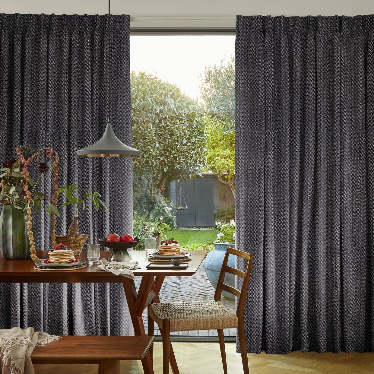 Wave Graphite Curtain