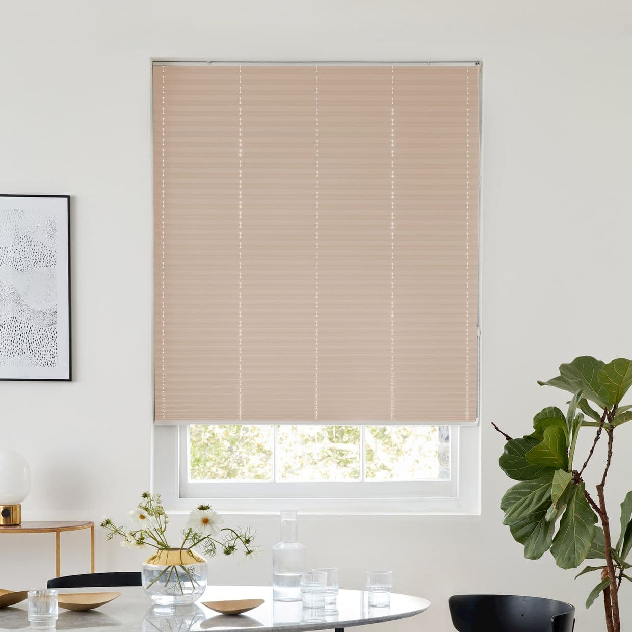 Lanbury Blackout Soft Peach Pleated Blind