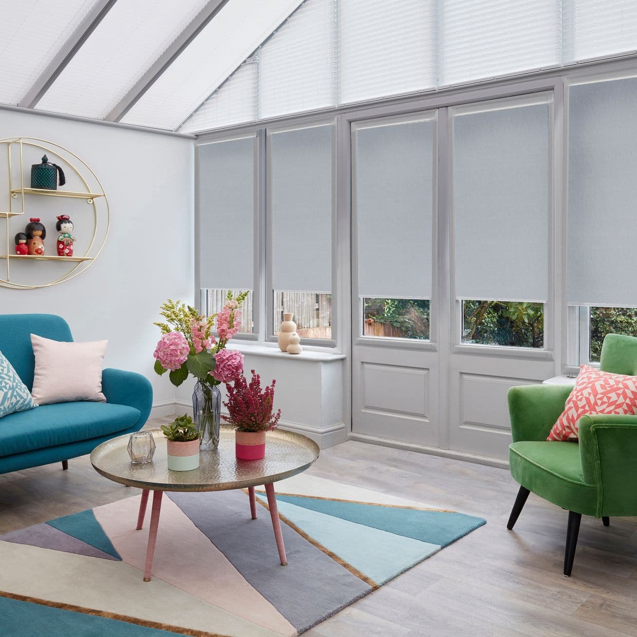 Minnie Grey Conservatory Roller blind