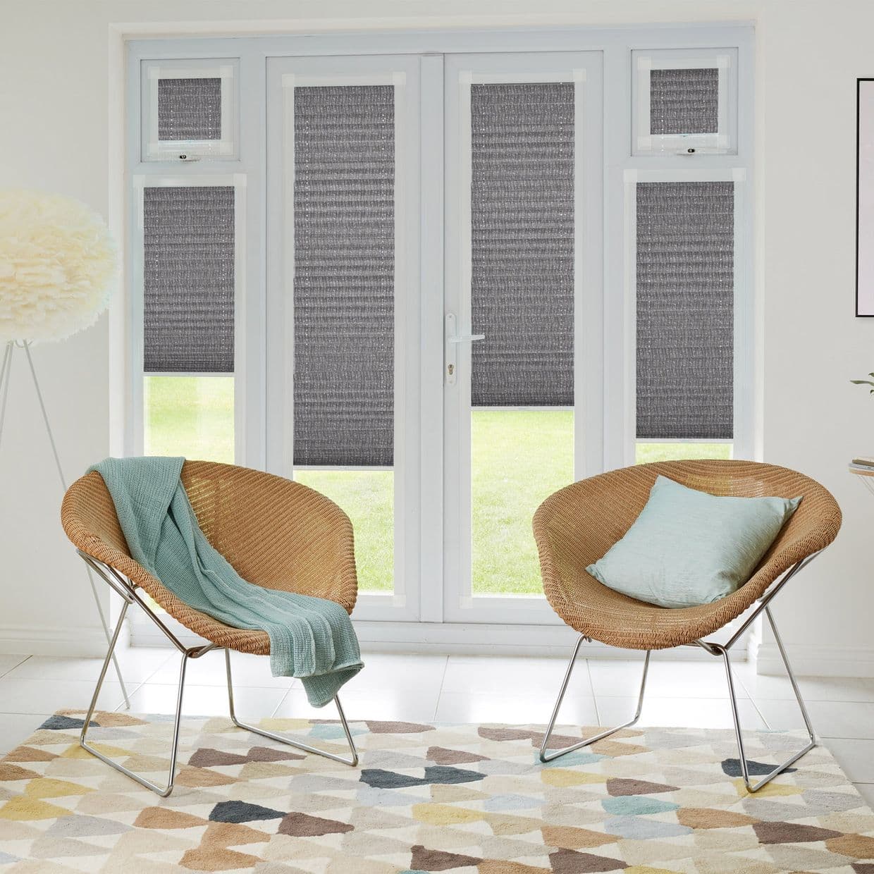 Shimmer Pewter Perfect fit Pleated blind
