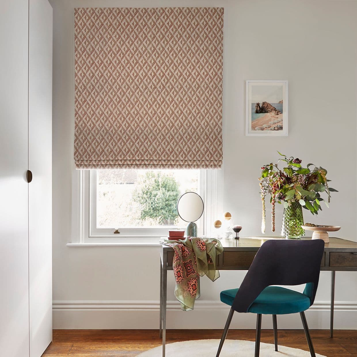 Zircon Spice Roman blind