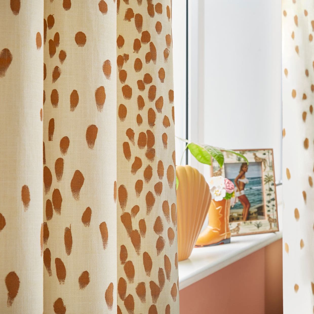 Tottenham Dalmatian Ginger Curtain