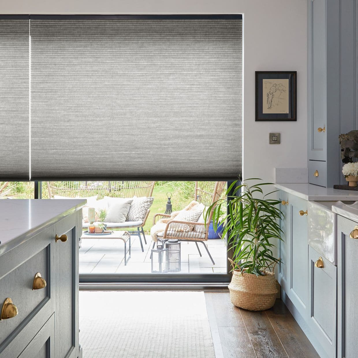 Duette Silk Charcoal Pleated Blind